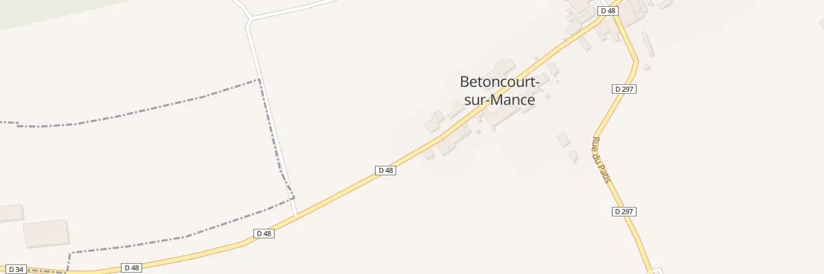 Plan du 13 Rue des Canes à Betoncourt-sur-Mance