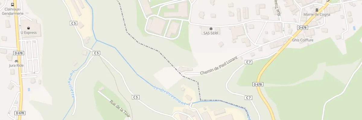 Plan du 5 Che de Pied Lozant à Cogna