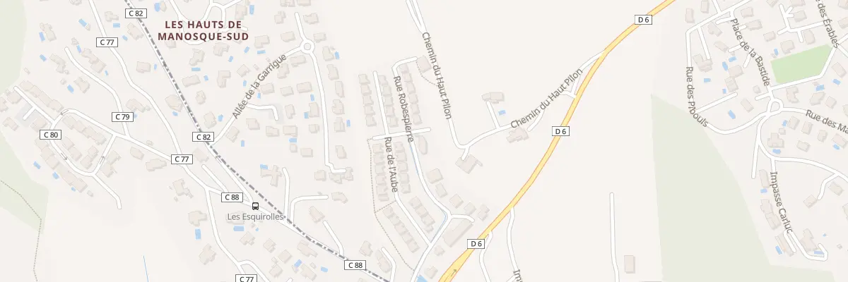 Plan du 210 Rue Robespierre à Manosque