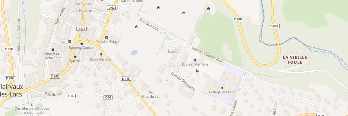 Plan du 5 Rue des Ecoles à Clairvaux-les-Lacs