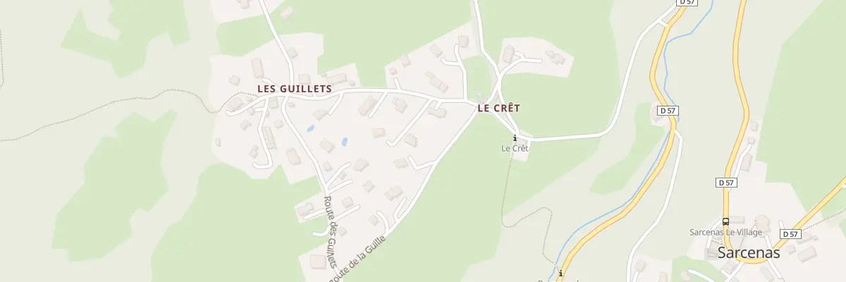 Plan du 68 Rte de la Guille à Sarcenas
