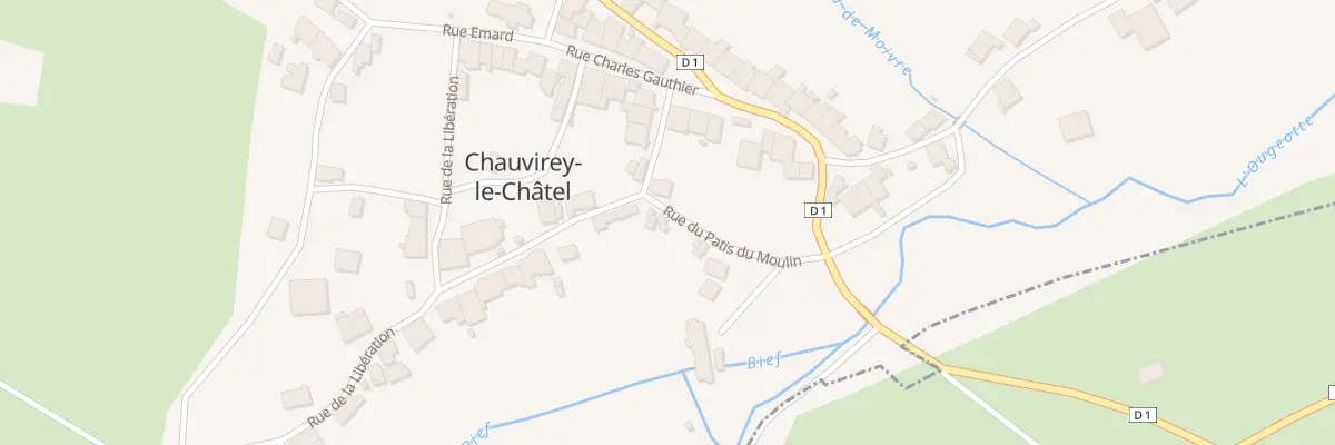 Plan du 2 Rue du Patis du Moulin à Chauvirey-le-Châtel