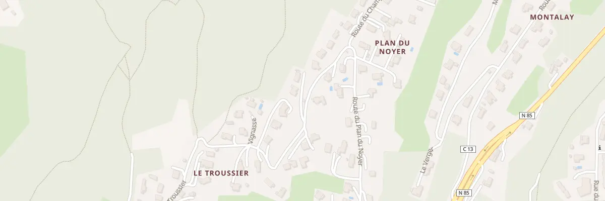 Plan du 138 Rte du Troussier à Notre-Dame-de-Mésage