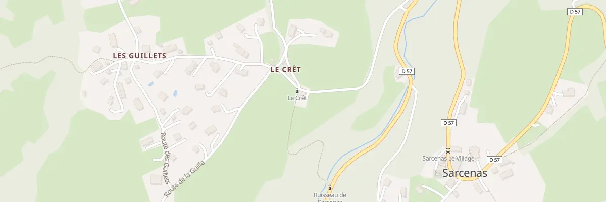 Plan du 5035 Cret du Grand Mollard à Sarcenas