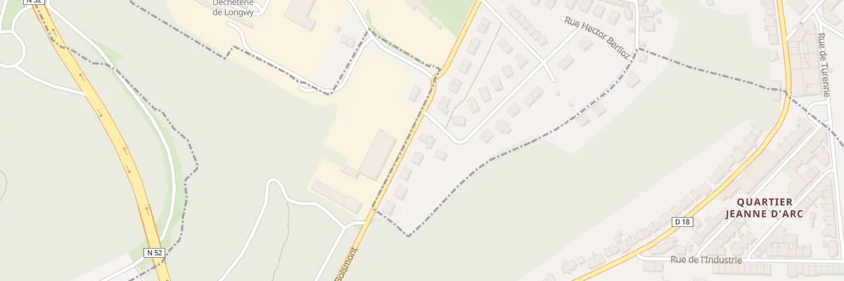 Plan du 2 Rue Hector Berlioz à Longwy