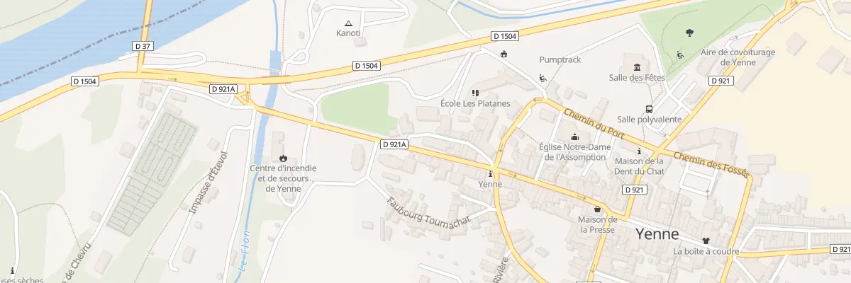 Plan du 66 Av du Rhône à Yenne