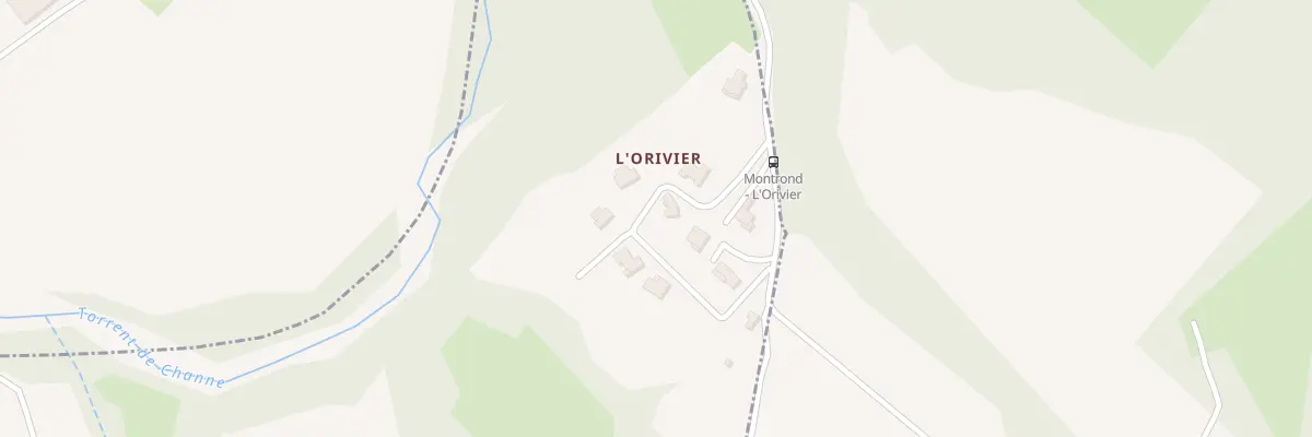 Plan du 5045 L’Orivier et Les Andrieux à Montrond