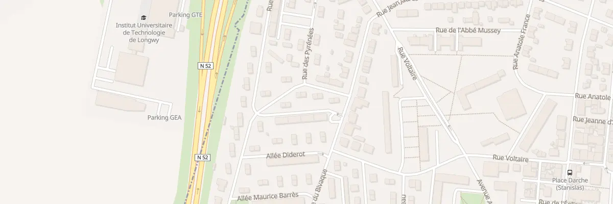 Plan du 9 Rue Maurice Barrés à Longwy