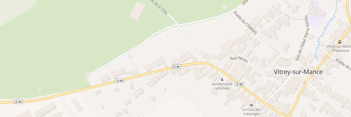 Plan du 11 Rue de Lattre de Tassigny à Vitrey-sur-Mance