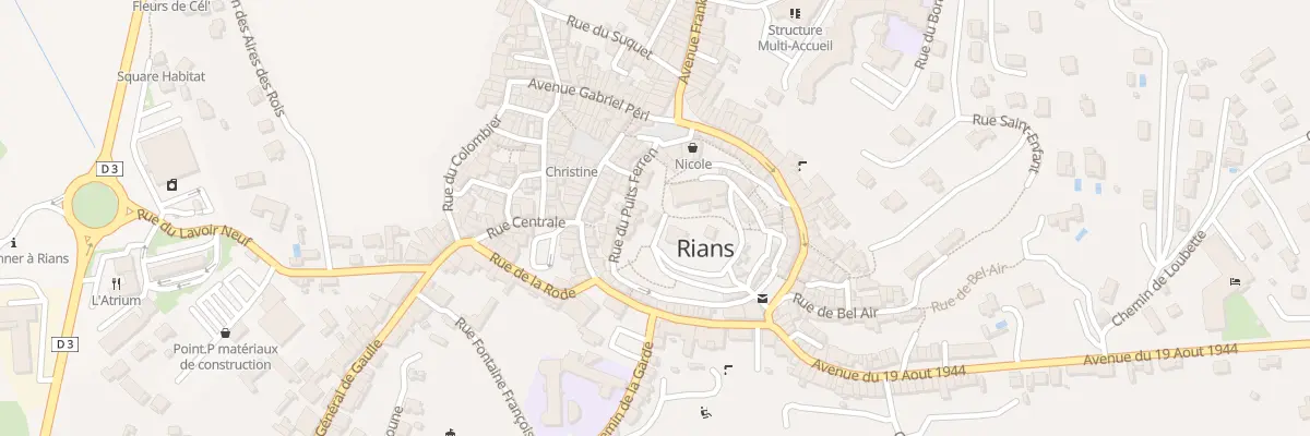 Plan du 3 Mte de l’Eglise à Rians
