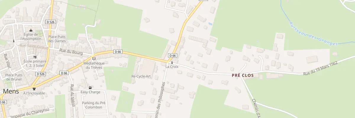 Plan du 16 Rue des Alpages à Mens