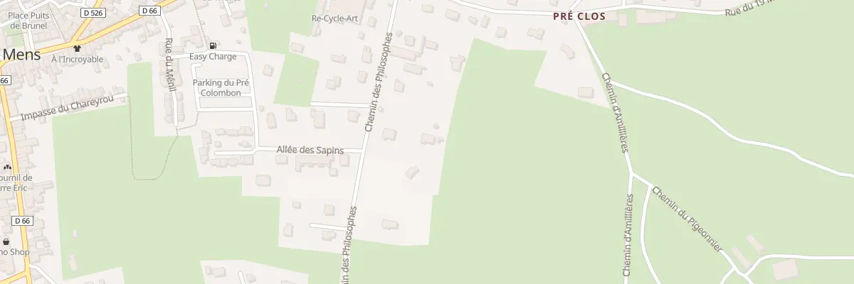 Plan du 191 Che des Philosophes à Mens