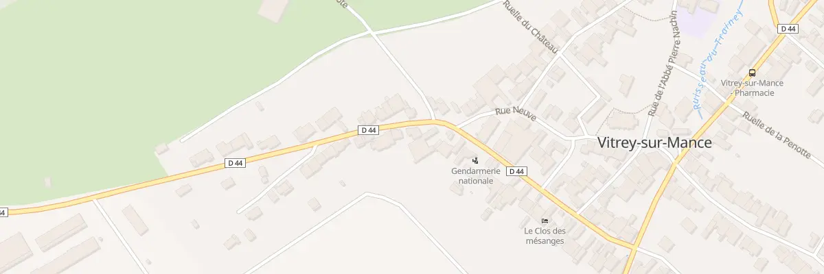 Plan du 2 Rue de Lattre de Tassigny à Vitrey-sur-Mance