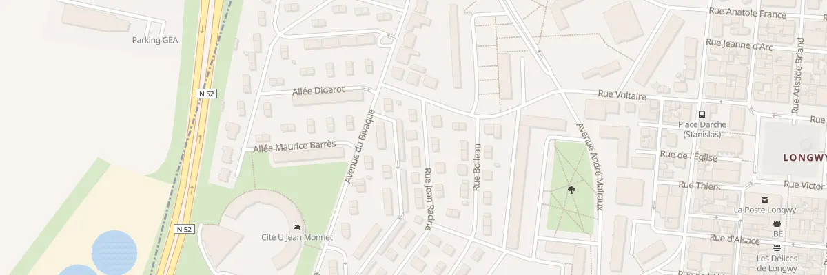 Plan du 6 Rue Jean Racine à Longwy
