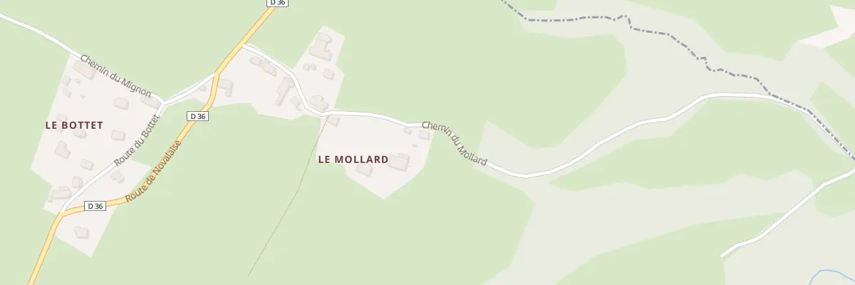 Plan du 244 Che du Mollard à Ayn