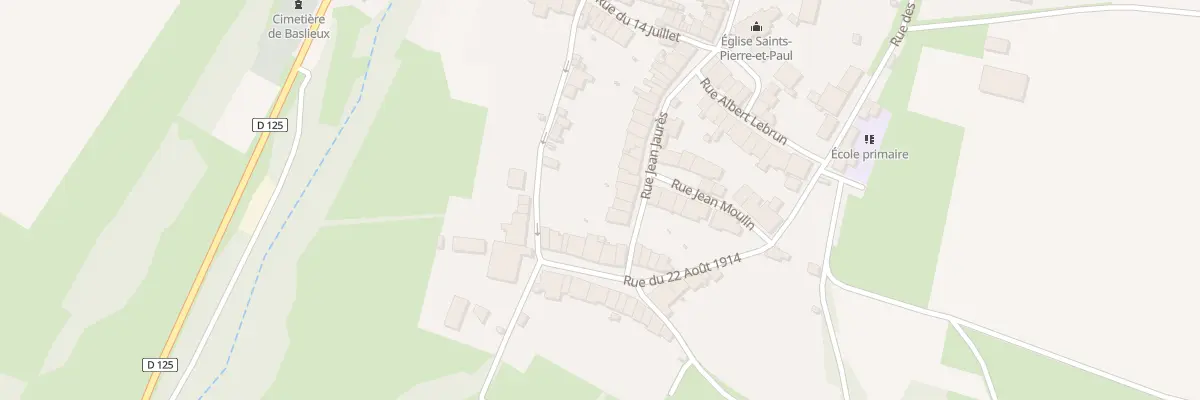 Plan du 14 Rue Jean Jaurès à Baslieux