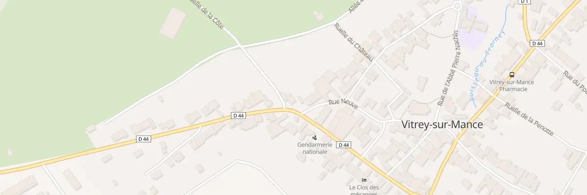 Plan du 1 Rue de Lattre de Tassigny à Vitrey-sur-Mance