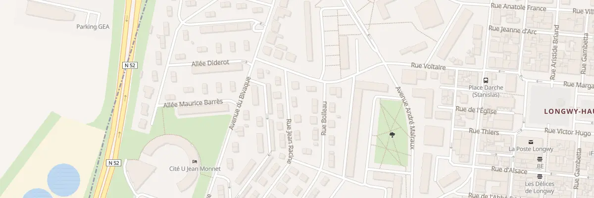 Plan du 3 Rue Jean Racine à Longwy