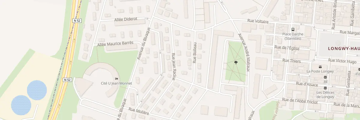 Plan du 9 Rue Jean Racine à Longwy