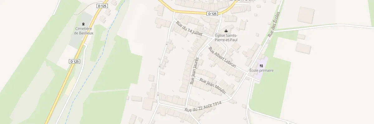 Plan du 7 Rue Jean Jaurès à Baslieux