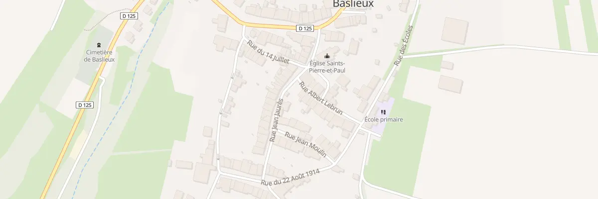 Plan du 1 Rue Albert Lebrun à Baslieux