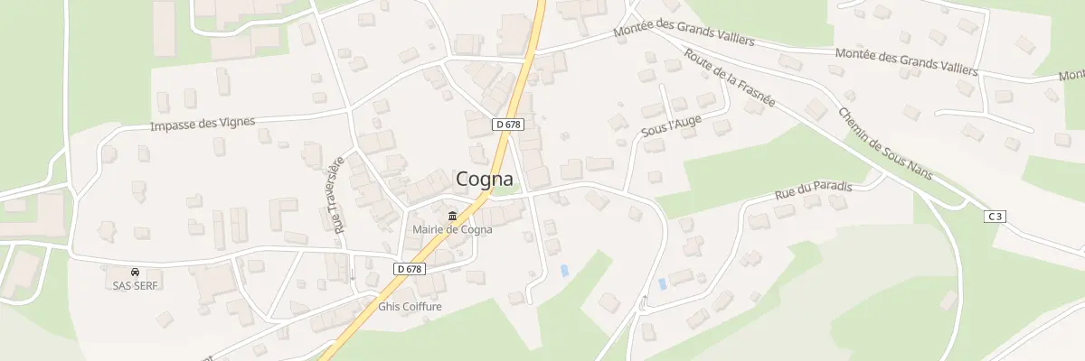 Plan du 2 Rue du Paradis à Cogna