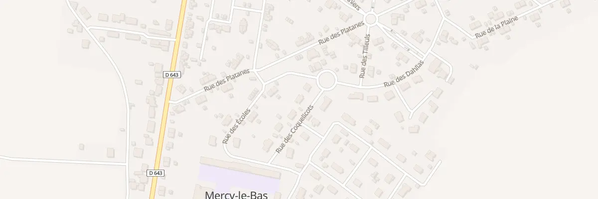 Plan du 2 Rue des Coquelicots à Mercy-le-Bas