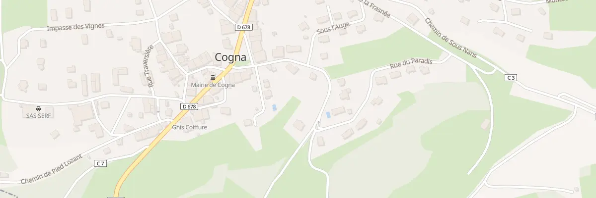 Plan du 13 Rue du Paradis à Cogna