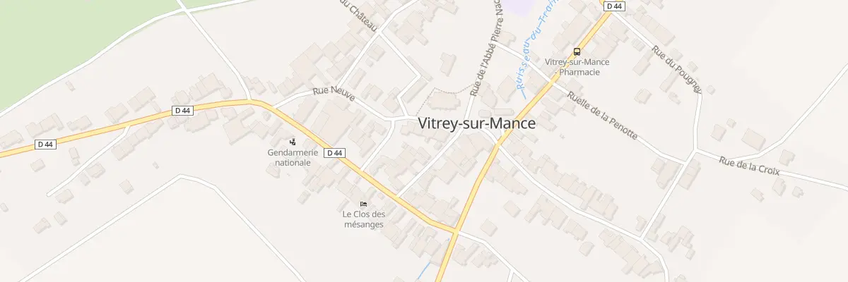 Plan du 2 Rue Neuve à Vitrey-sur-Mance