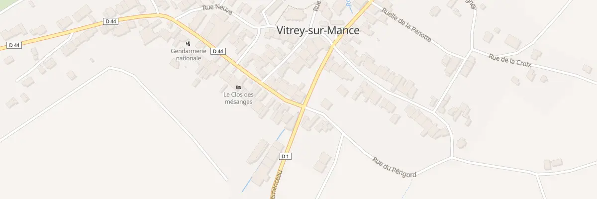 Plan du 1 Rue Angele Kiche à Vitrey-sur-Mance
