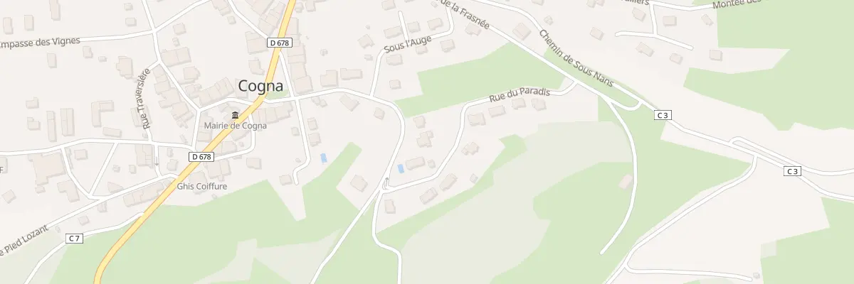 Plan du 10 Rue du Paradis à Cogna