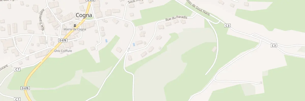 Plan du 23 Rue du Paradis à Cogna