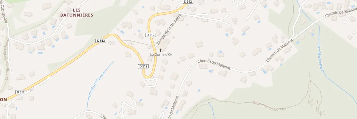 Plan du 38 Che de Malanot à Corenc