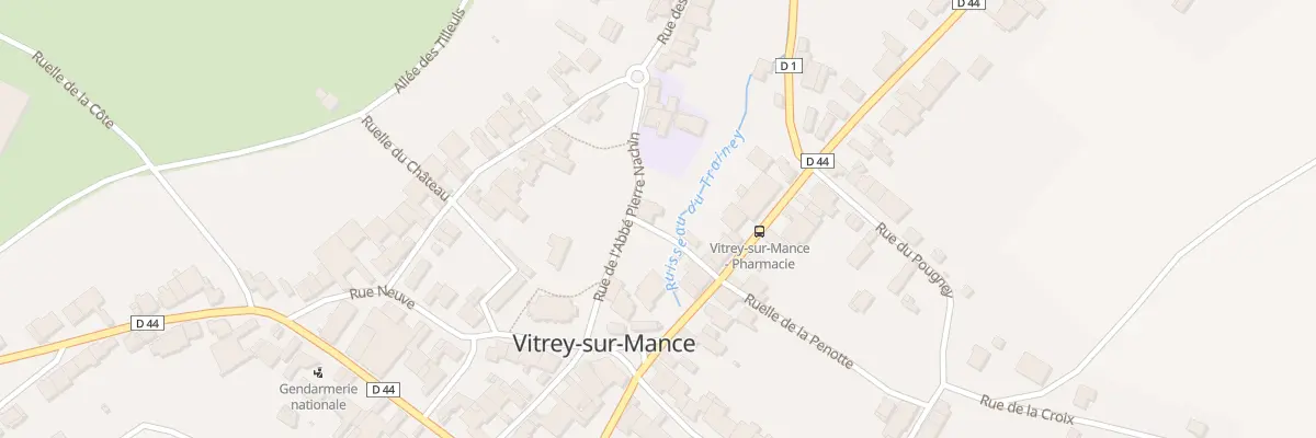 Plan du 3 Rue Abbe Pierre Nachin à Vitrey-sur-Mance