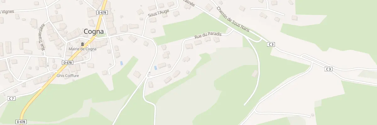 Plan du 27 Rue du Paradis à Cogna