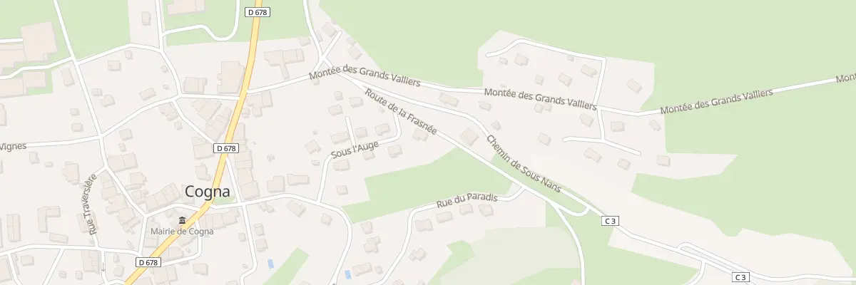 Plan du 7 Sous l’Auge à Cogna