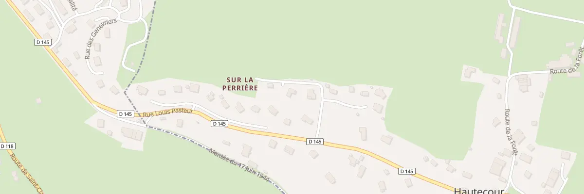 Plan du 125 Sur la Perriere à Hautecour