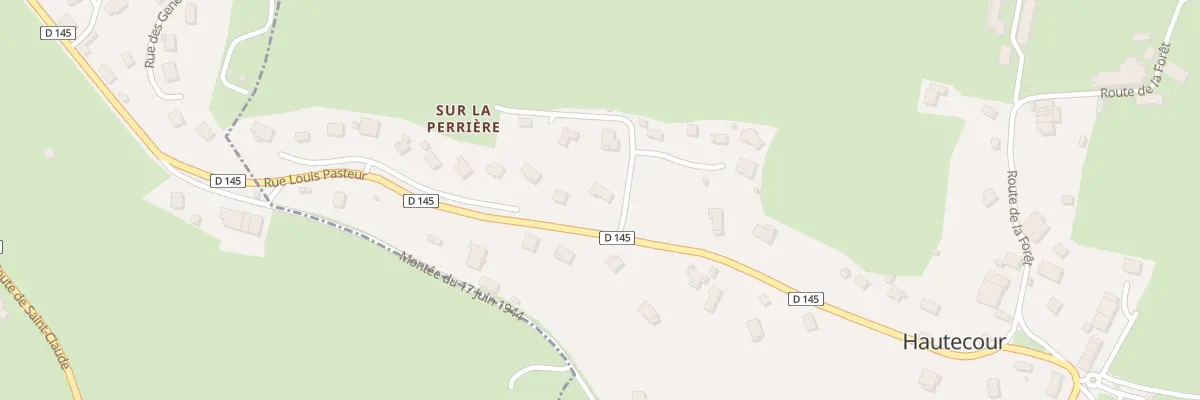 Plan du 25 Mte des Perrieres à Hautecour