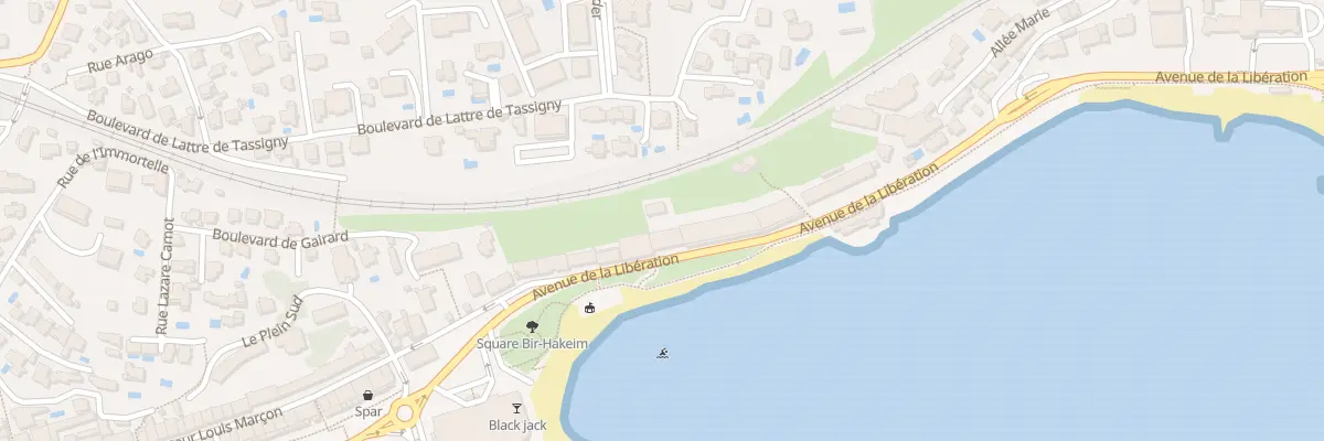 Plan du 100 Av de la Liberation à Bandol