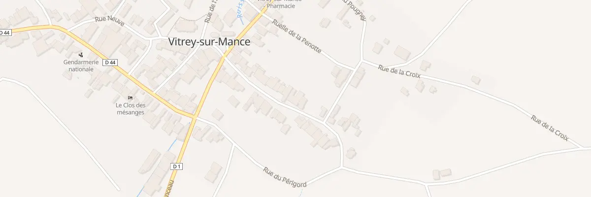 Plan du 14 Rue de la Mont à Vitrey-sur-Mance