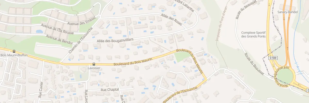 Plan du 1239 Bd Bois Maurin à Bandol