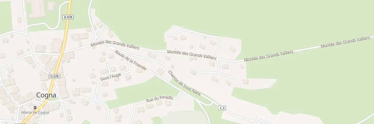 Plan du 7 Vc des Grandvalliers à Cogna