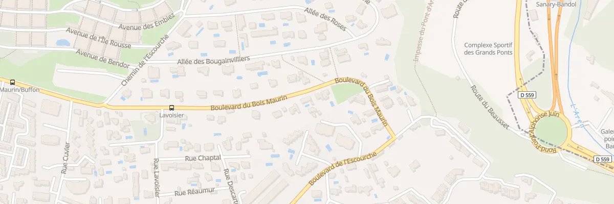 Plan du 1268 Bd Bois Maurin à Bandol