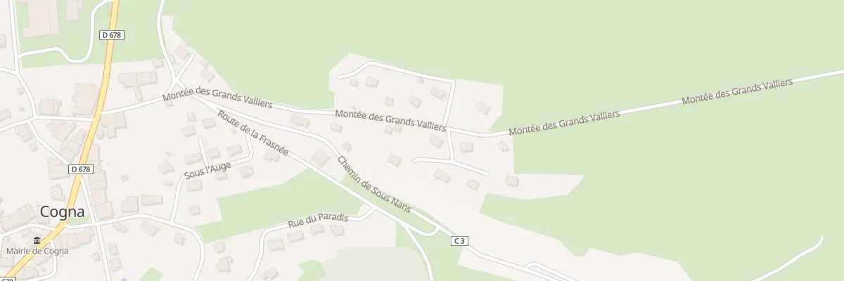 Plan du 9 Vc des Grandvalliers à Cogna