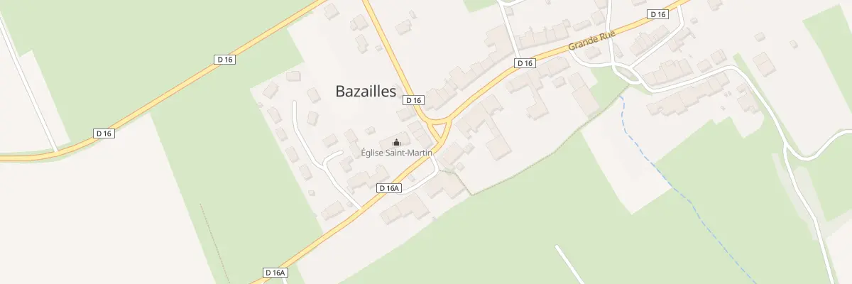 Plan du 1 Rue du Monument à Bazailles