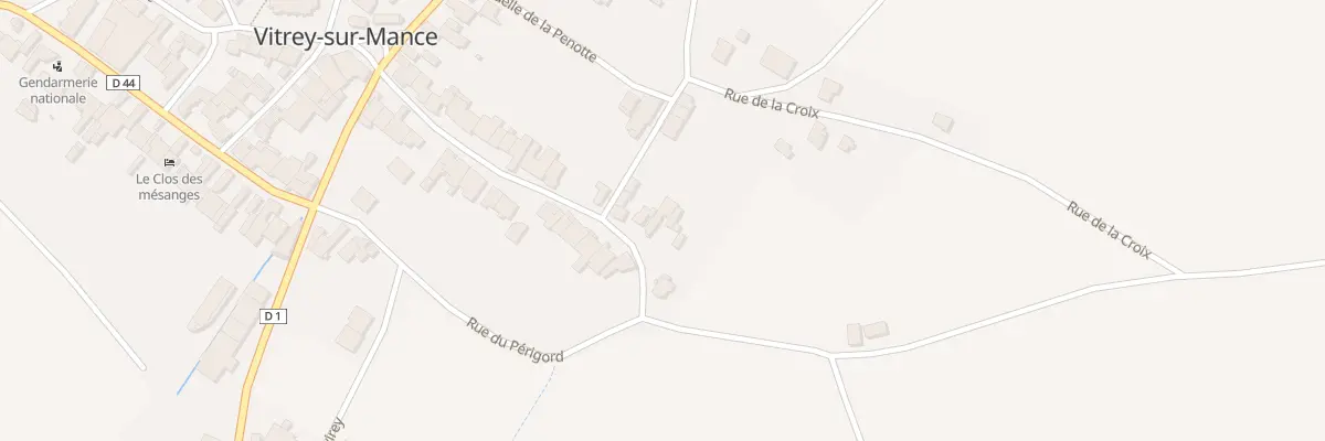 Plan du 22 Rue de la Mont à Vitrey-sur-Mance