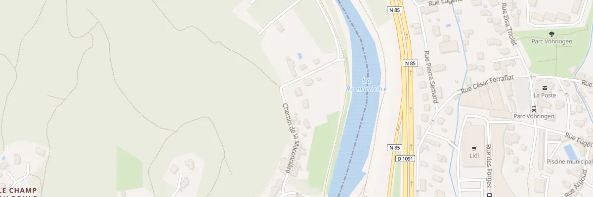 Plan du 212 Che de la Maconnière à Notre-Dame-de-Mésage