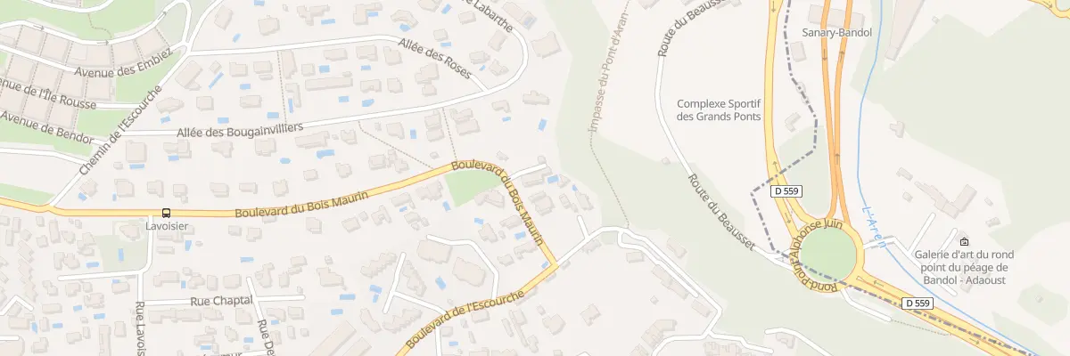 Plan du 1377 Bd Bois Maurin à Bandol