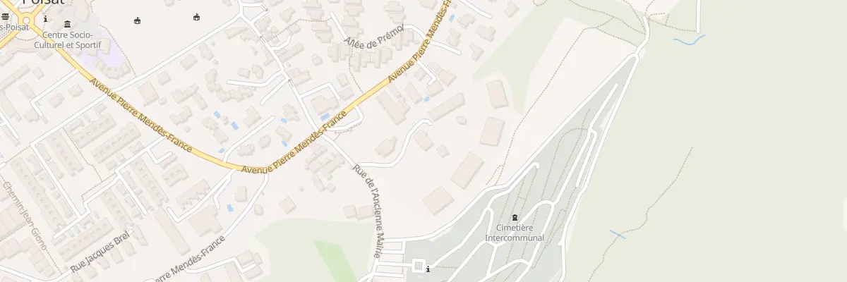Plan du 1 Rue de l’Ancienne Mairie à Poisat