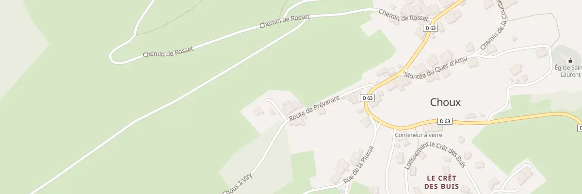 Plan du 2 Rte de Preverant à Choux